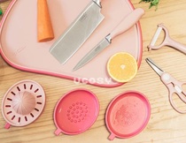 Korean didinika food supplement board small chopping board supplementary food knife baby multifunctional baby grinding 9-piece set