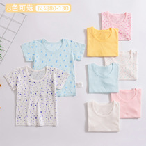 Japanese new summer thin childrens T-shirt pure cotton mesh half-sleeved mens and womens round neck short-sleeved boneless top