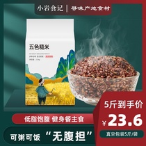 Five-color brown rice new rice 5kg grains germ rice red rice black rice oats buckwheat fitness coarse grain fat reduction Rice