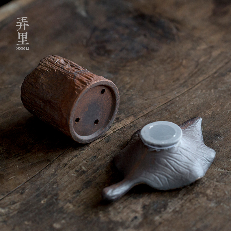 Creative coarse pottery) tea strainer screen tea accessories) frame ceramic tea tea tea filter