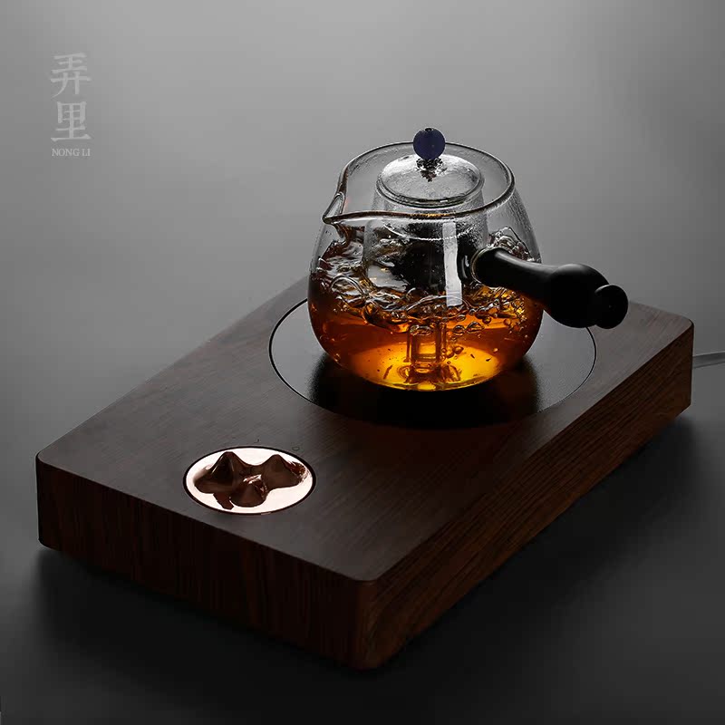 Who was orange teapot household electric TaoLu high - temperature heat - resistant glass filter cooking pot steamed tea set, tea ware