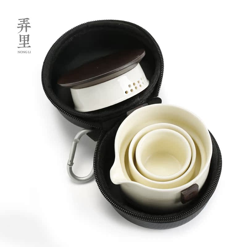 The Get crack cup in a pot of two glass ceramic portable bag coarse pottery tea pot small kung fu tea teapot