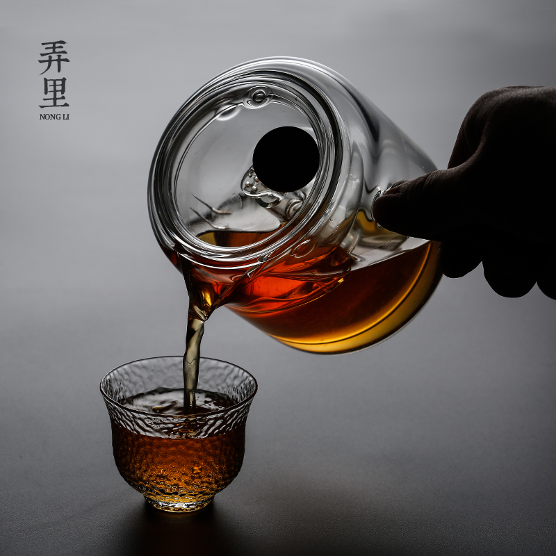 Steam boiling tea electrical TaoLu steaming tea side filter steaming tea teapot heat resisting high temperature resistant glass with black tea