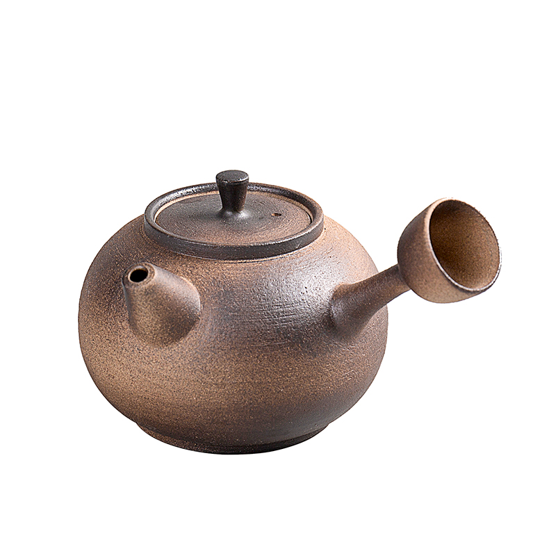 Firewood side pot of coarse pottery teapot Japanese kung fu tea set manual single pot of the original rock of ceramic up teapot restoring ancient ways