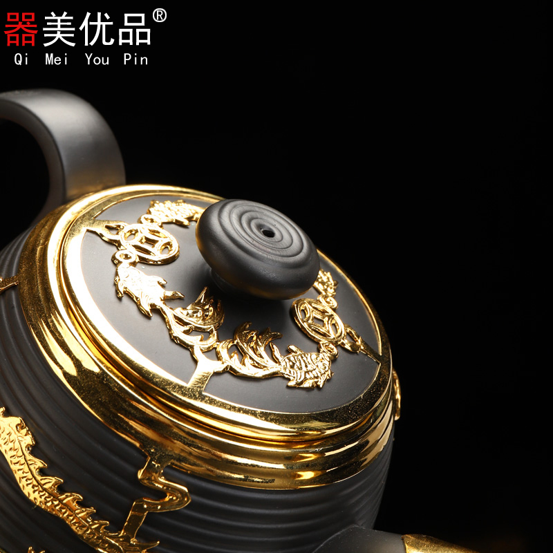 Implement the optimal product yixing it checking gold domestic large capacity make tea, a single pot ceramic tea set