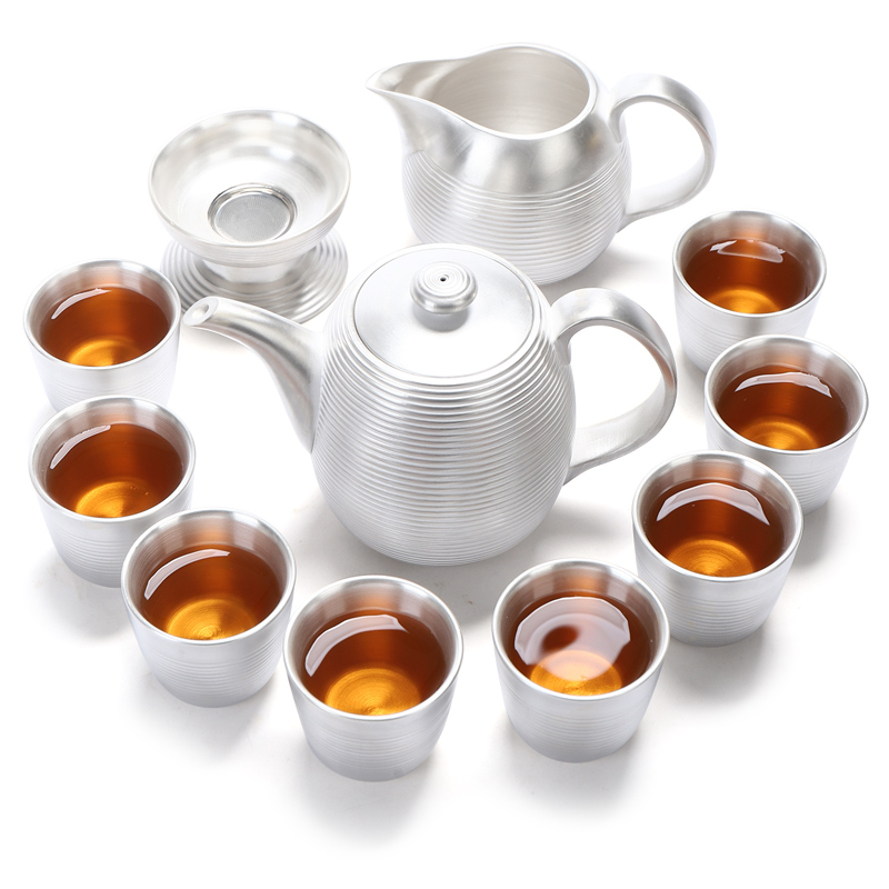 Implement the superior coppering. As silver tea set purple thread pot of ceramic kung fu tea set the whole household teapot the teapot