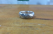 S990 Pure Handmade Ring Lotus Fish Withdrawal
