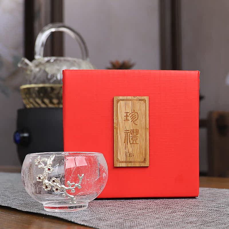 F belong checking silver kung fu tea sets built light ceramic household sample tea cup move master single cup gift box