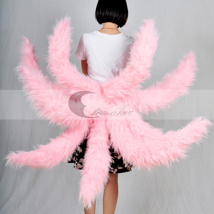 现货包邮lol英雄联盟九尾狐阿狸妖狐x仆ss cosplay服装道具尾巴