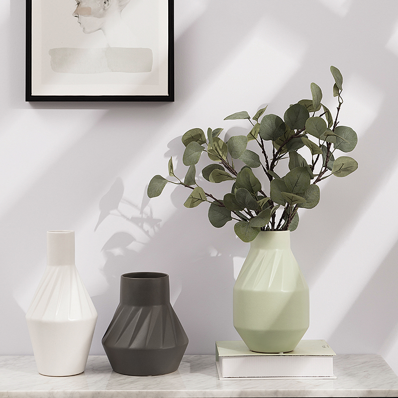 "Clearance" Nordic hydroponic transparent glass vase, flower arranging dried flowers home sitting room creative ceramic vases, furnishing articles