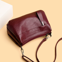 First layer cowhide casual women shoulder bag Barnies kangaroo 2021 new summer mom bag middle-aged bag soft satchel bag