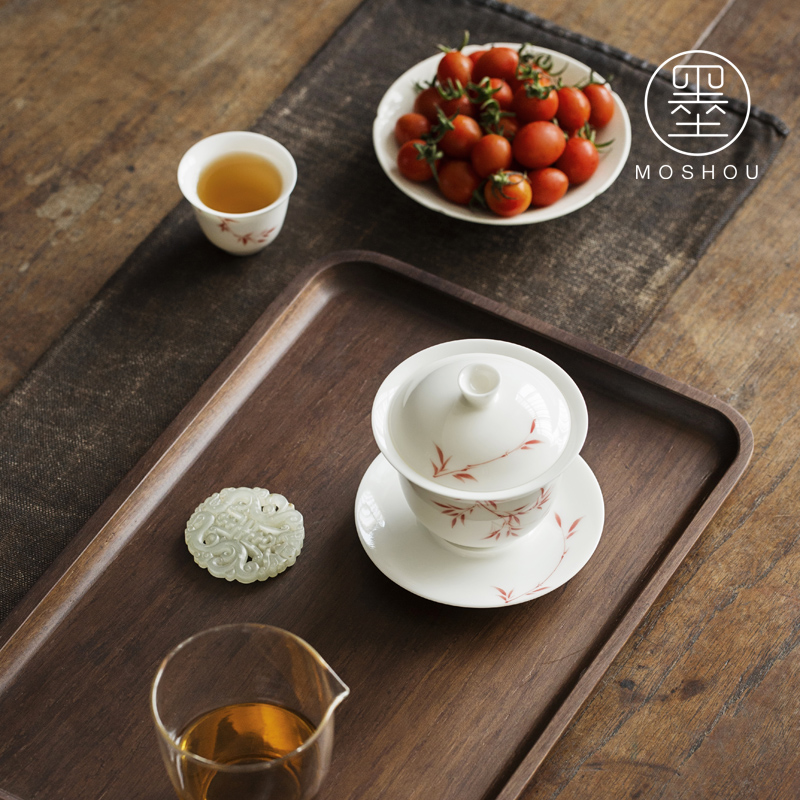 By weight of dry bamboo tea tray was single pot bearing pot rectangular tray was Japanese contracted household tea sets of bamboo