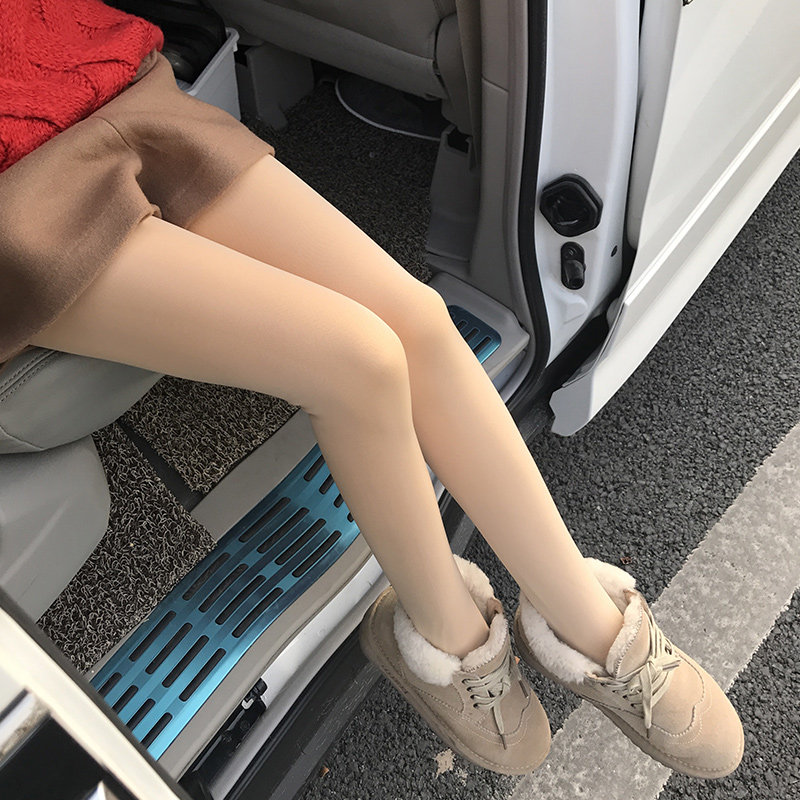韩国光腿神器冬季加绒加厚连脚肉色打底裤防勾丝连裤袜
