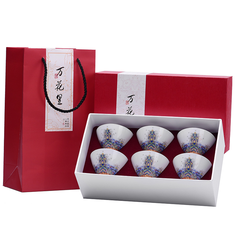 Jingdezhen porcelain ceramic kung fu noggin suit household ms male master cup perfectly playable cup sample tea cup gift box