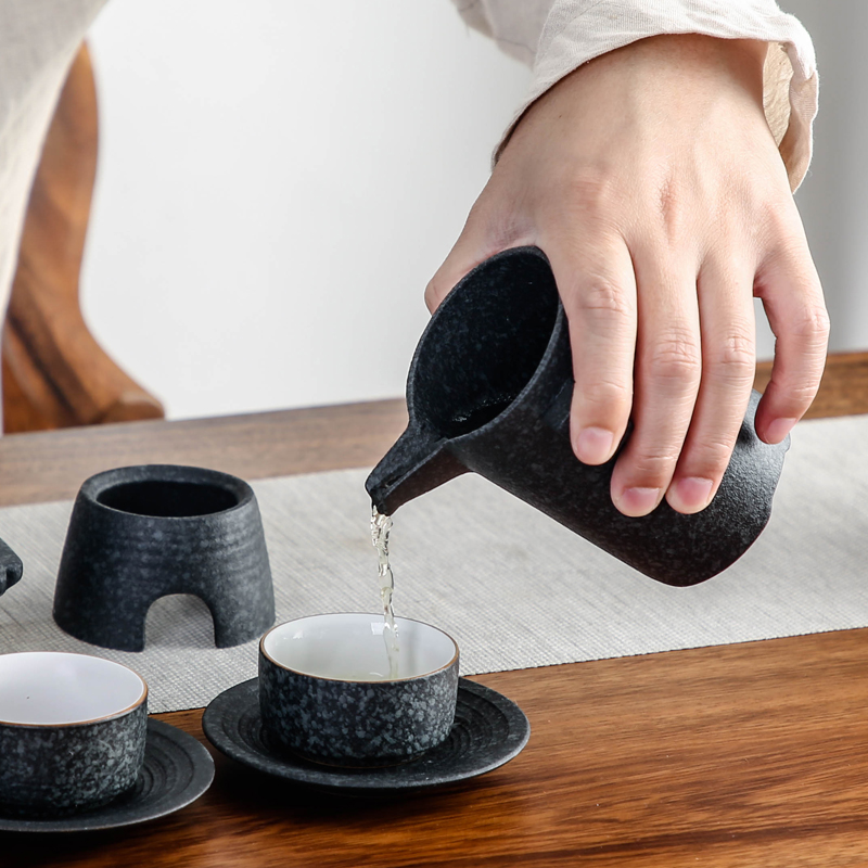 Bo yiu-chee Japanese tea sets kung fu tea set coarse pottery Chinese tea art household whole teapot teacup tea to wash