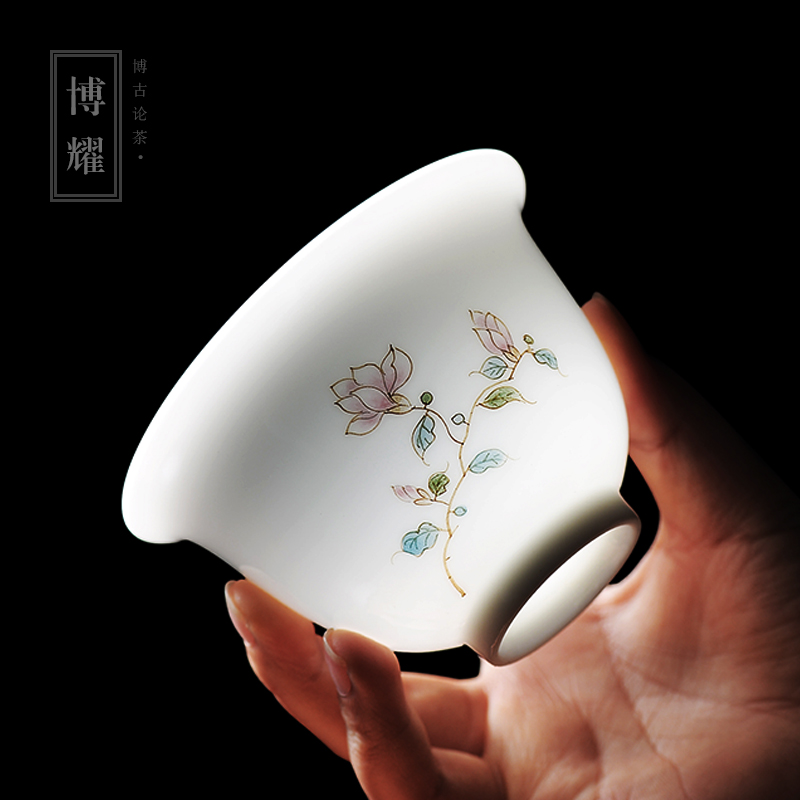 Bo yiu-chee jingdezhen hand - made tureen tea cups household kung fu tea set gift set of blue and white porcelain of a complete set of gift boxes