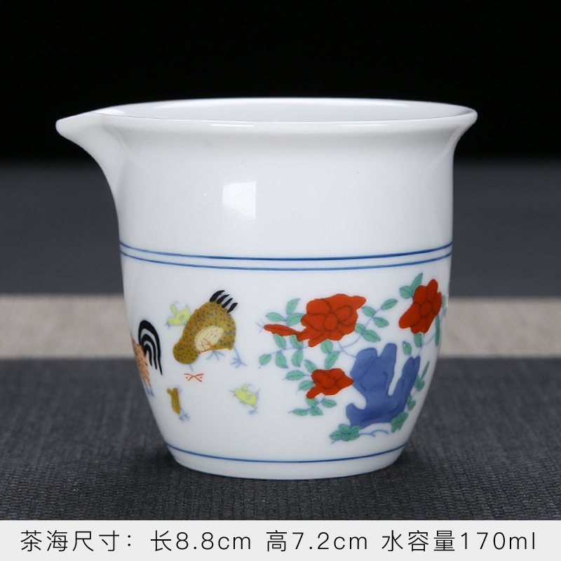 Chicken cylinder cup kung fu tea set view restoring household contracted jingdezhen porcelain ceramic color bucket cup modern ideas