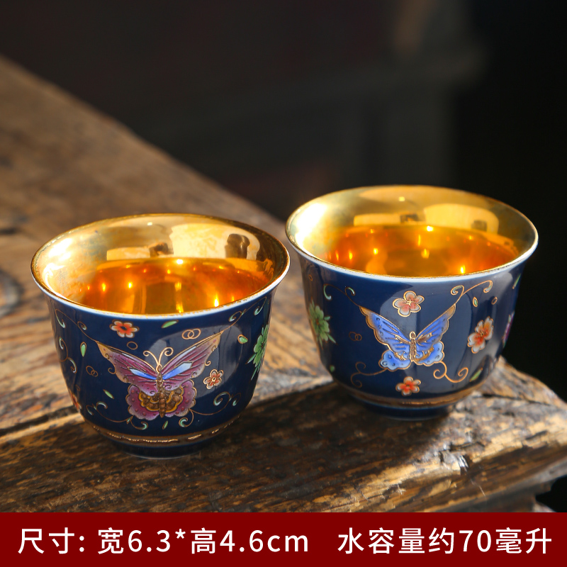 Checking out silver cup 999 sterling silver cup kung fu tea set ceramic silver mine loader the silver sample tea cup master cup single CPU
