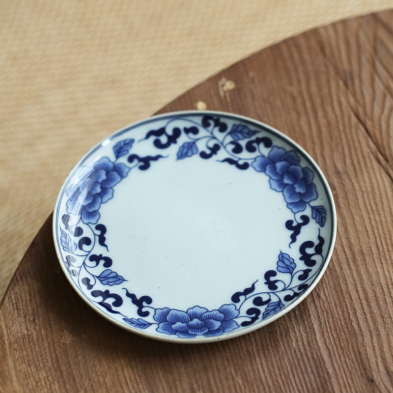 Jingdezhen blue and white teapot hand - made pot bearing pot bearing ceramic contracted dry mercifully kung fu tea tea tray of pot dish