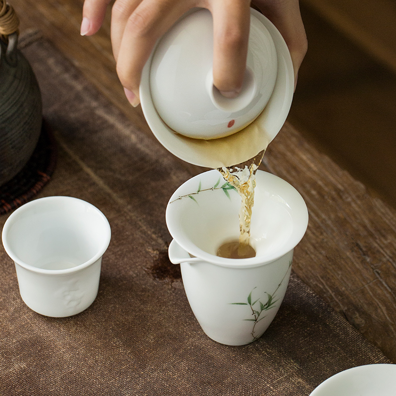 Earth story of pure hand - made bamboo tea jingdezhen manual under glaze color porcelain filtration kung fu tea spare parts