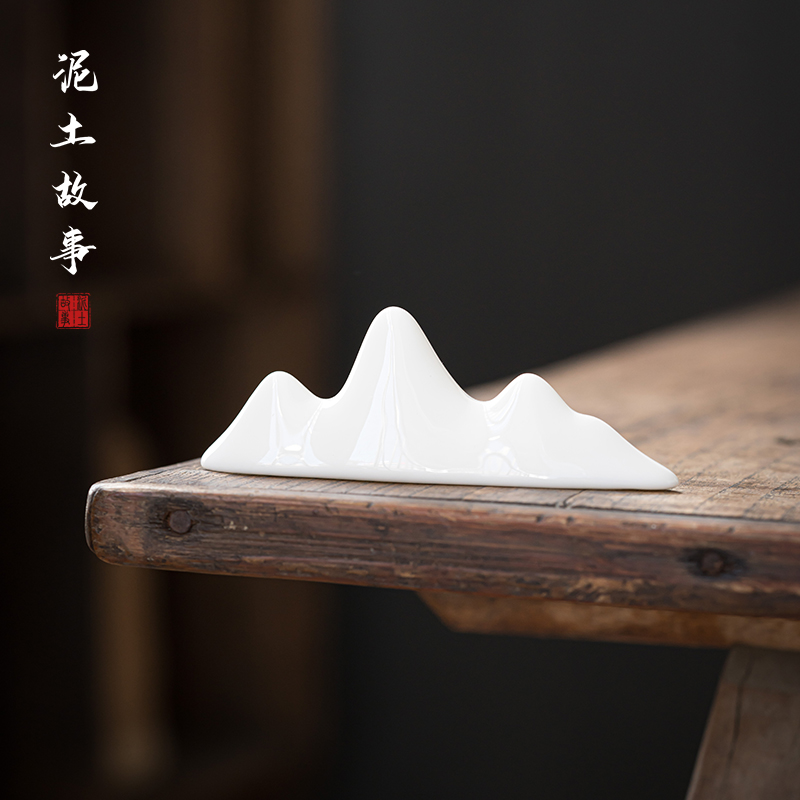 Dehua white porcelain put value frame table tea tea art furnishing articles ceramic tea set with parts knife ChaGa tea shelf