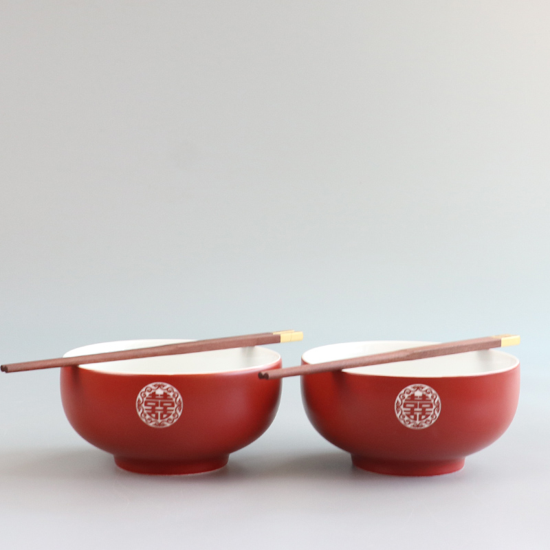 I swim Chinese style wedding big rainbow such use creative ceramic household rainbow such as bowl bowl restaurant mercifully pull such as soup bowl chopsticks can be customized