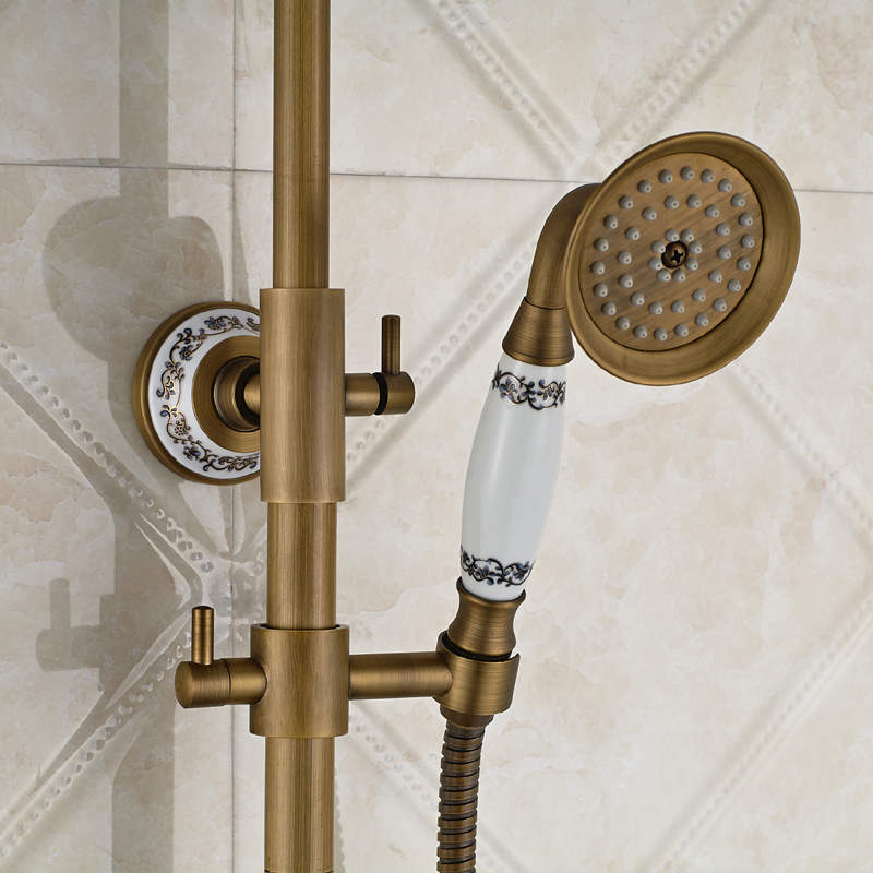 xogolo欧式全铜仿古青花瓷淋浴花洒18023