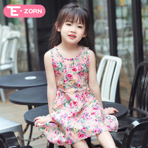 Childrens wear girls dress summer girls Childrens skirts clothes cotton summer flowers baby Summer early autumn children