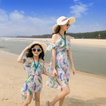 Different beach parent-child summer clothes new Hainan Sanya tourism seaside vacation mother and daughter dress dress