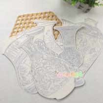 Kindergarten Children DIY hand painting color blue and white porcelain card paper material package childrens puzzle art teaching materials