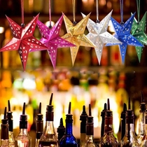 Kindergarten classroom pendant decoration three-dimensional five-pointed star mall jewelry Bar shop activity environment layout stars