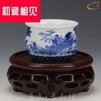First porcelain meeting Jingde Jingdezhen Hand-painted ceramic cup Tea cup Private cup Tea cup Owners special tea cup
