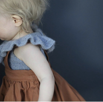 Kara vest big collar ruffled sleeveless skirt text description translation knitting illustration non-finished