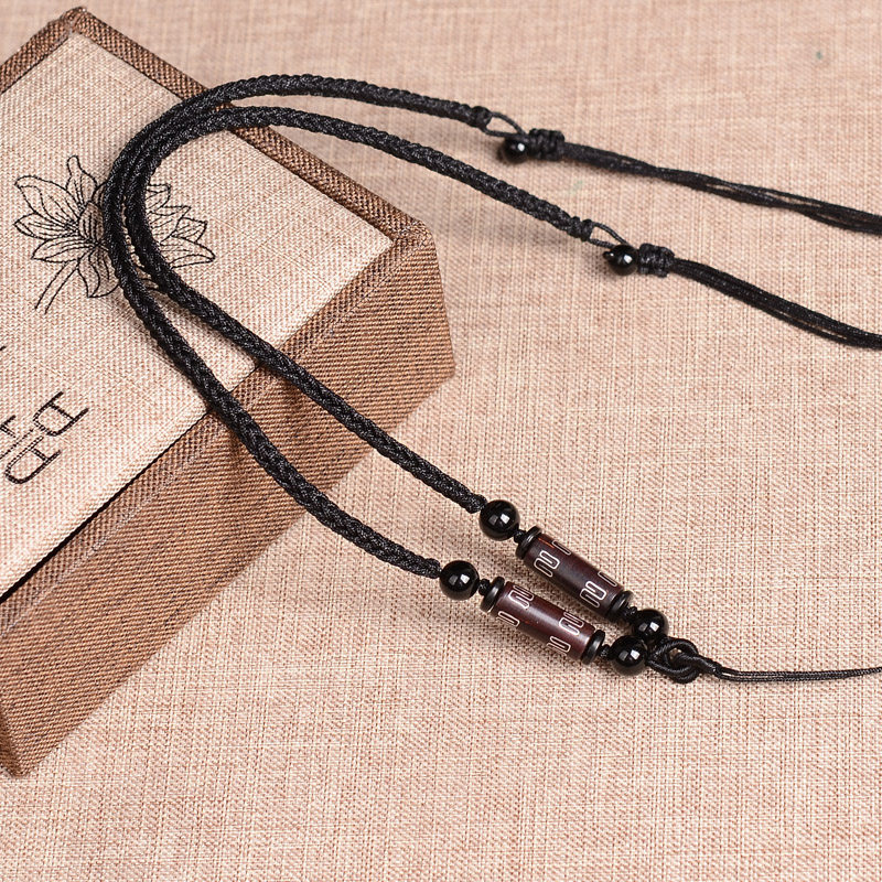 项链绳饰品配件银丝小叶紫檀挂绳翡翠水晶挂件绳吊坠线玉坠绳男女