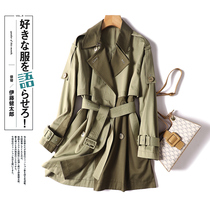 Great love NEW DESIGN ~ SAME COLOR TIE Splicing Elements ~ More Taste High Extravaganza ~ High-end Windcoat Jacket Woman