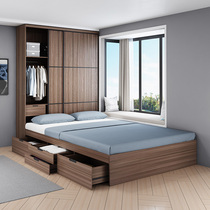 Clothes cabinet bed integrated small apartment tatami storage bed multi-function bed Cabinet combination bed saving space Cabinet Bed
