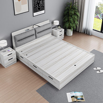 Storage bed storage bed 1 5 m multifunctional bedroom furniture combination set Nordic simple 1 8 high box pressure bed
