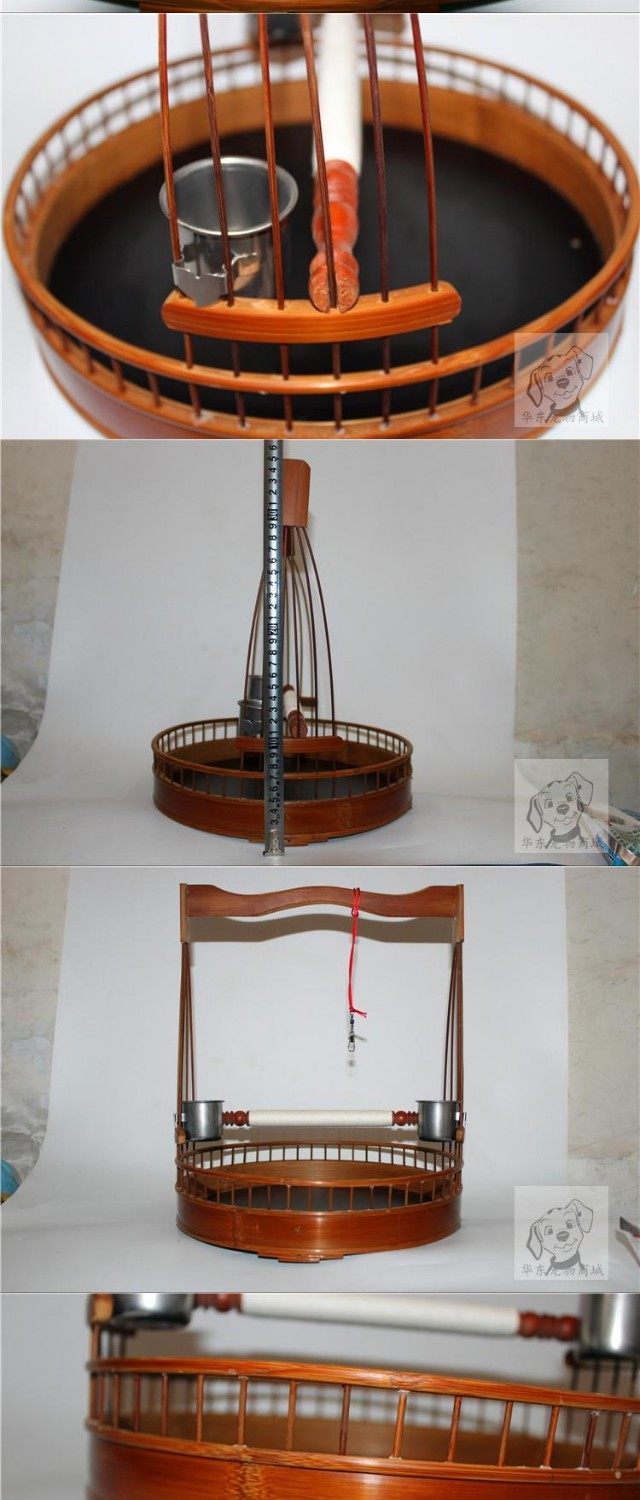 画眉八哥鹩哥鹦鹉鸟架原色紫竹大欧精品抛光鸟笼靛颏蜡嘴鸟架亮架