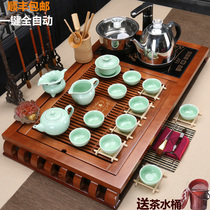 Tea set Home office Kung fu Solid wood tea tray Tea table Induction cooker Automatic water supply one whole set of tea ceremony