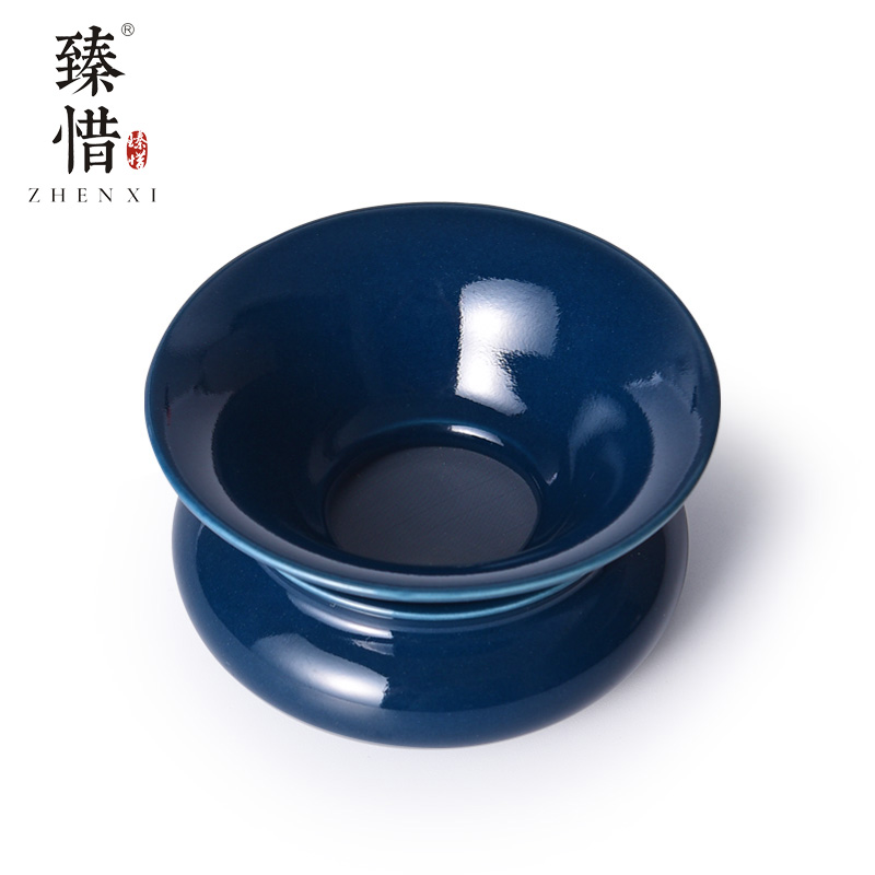 Become precious little ji blue filter creative) kung fu tea tea tea tea accessories ceramics filter mesh