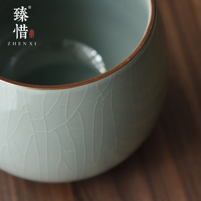 "Precious little elder brother up with large ceramic tea wash cup for wash in hot water, after the cylinder kung fu tea set household modern tea accessories