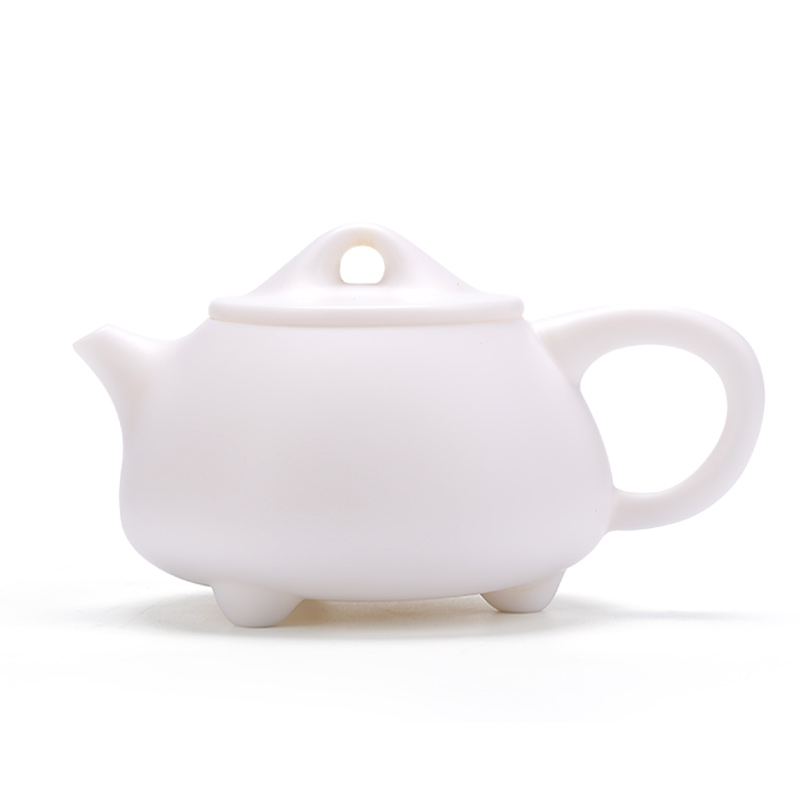 Become precious little dehua biscuit firing suet jade white porcelain teapot household kung fu tea teapot pure manual xi shi pot