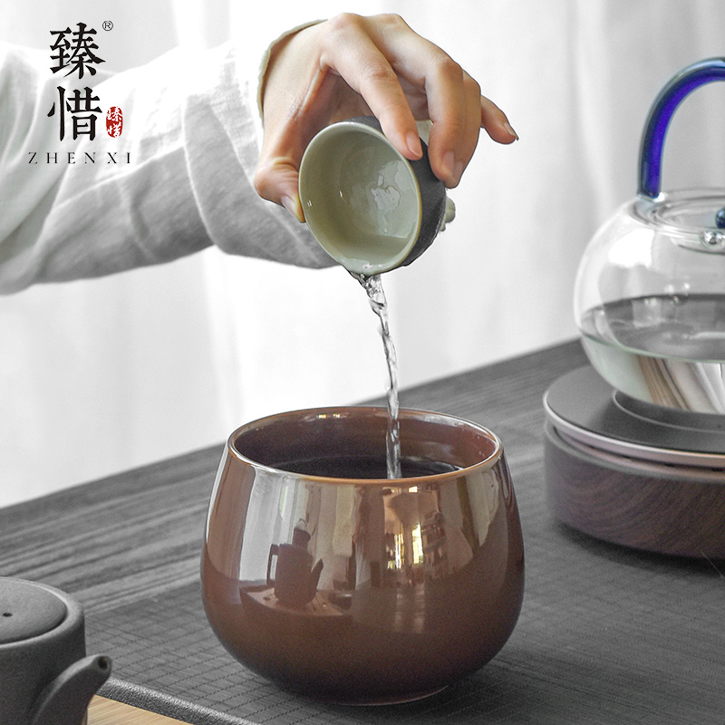 Restoring ancient ways become precious little ceramic kung fu tea sets tea tray household dry tea tea tea leaves cylinder washing water to wash water jar