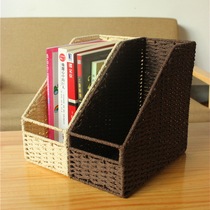 Environmental protection student bookshelf storage basket desktop rack folder storage box book stand Office