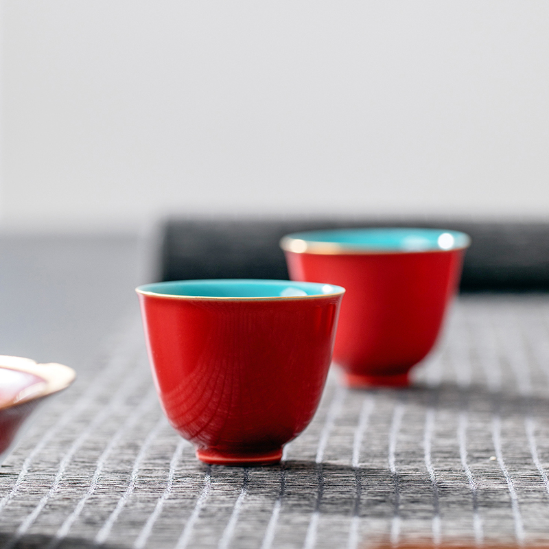 The Self - "appropriate for the content of the Forbidden City, red Chinese kung fu master of jingdezhen ceramic cups cup cup sample tea cup but small tea cups