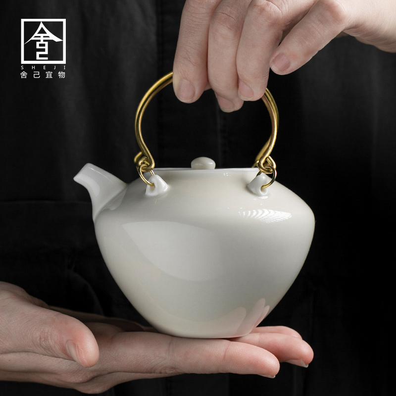 The Self - "appropriate physical plant ash pot of kung fu tea set ceramic teapot teapot girder household single pot of little teapot Japanese