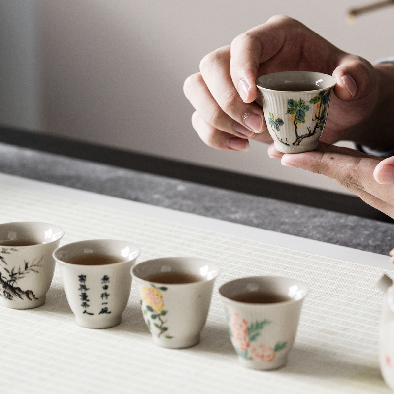 The Self - "appropriate content of jingdezhen sample tea cup hand - made ceramic mashup restoring ancient ways single cup small cups kunfu tea tea cups