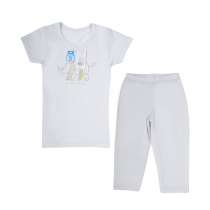 County is a boys round neck Modal milk fiber ultra-thin soft casual suit short-sleeved three-point pants ZGH4400