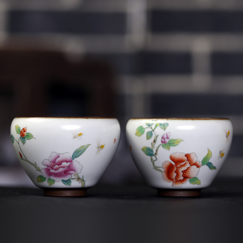 Jingdezhen your up hand - made master kung fu tea cup ceramic sample tea cup single cup tea set of pure manual open for