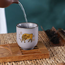 Tea set tea cup ceramic tea cup kung fu tea set accessories painted tea cup set thickened heat-resistant Master Cup Tea Cup